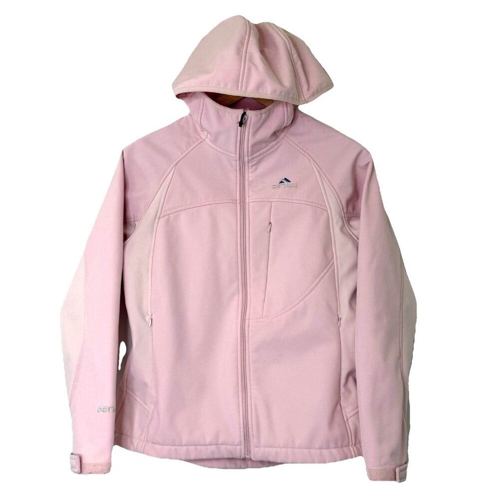 The North Face Denali Hooded Jacket Womens Size Medium Full Zip Pockets Pink